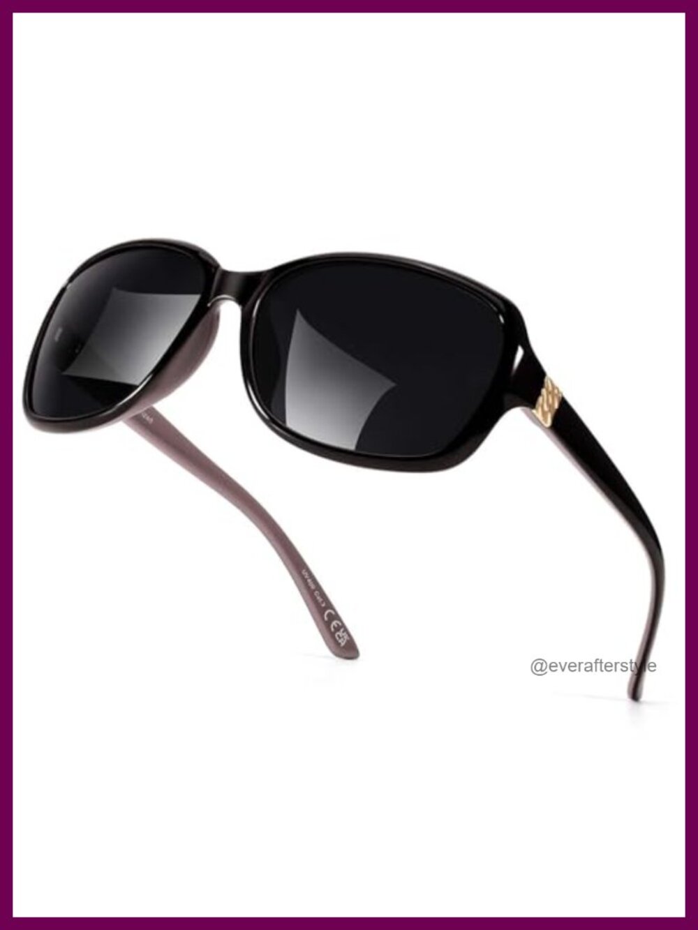 HASFOX Retro Oval Sunglasses Polarized UV400 Lightweight Jackie-O Style